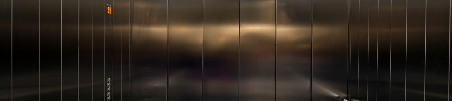 Parede de cabina de elevador em aço inoxidável escovado